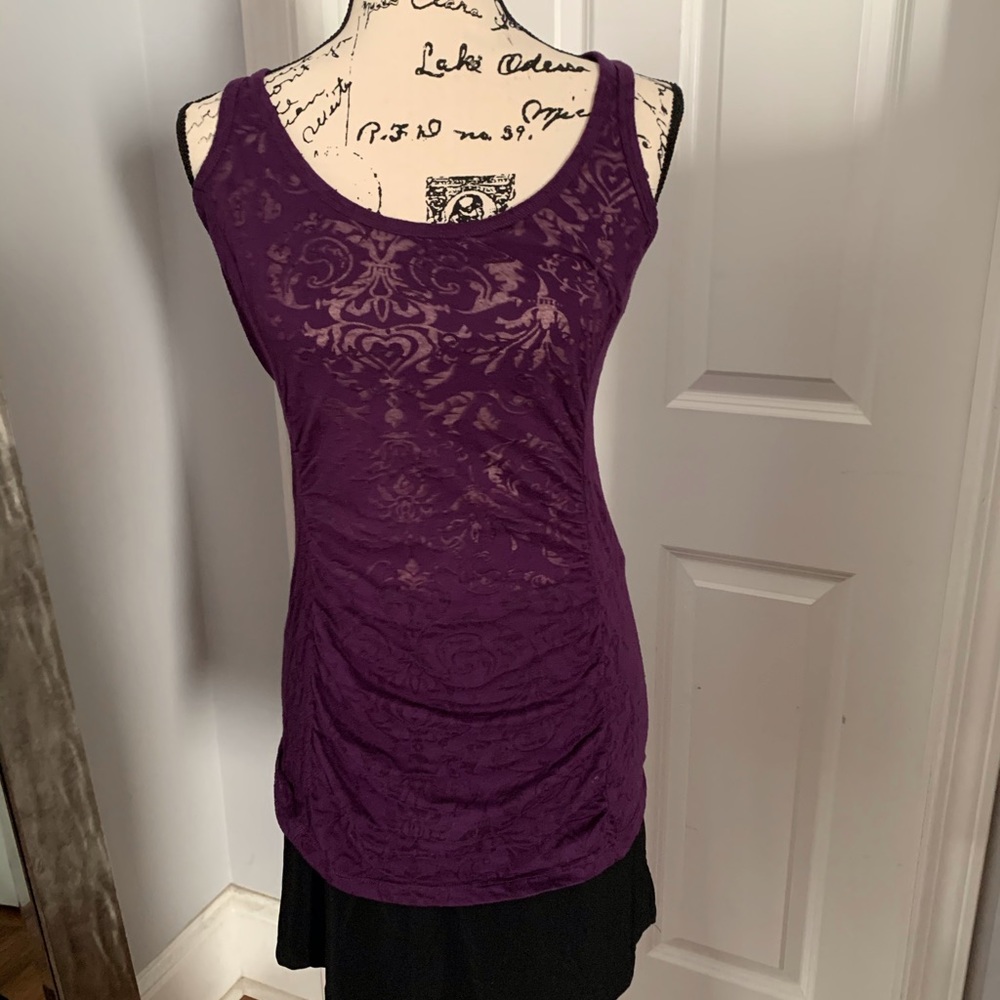 Guess purple Sheer Tank Size Large EUC